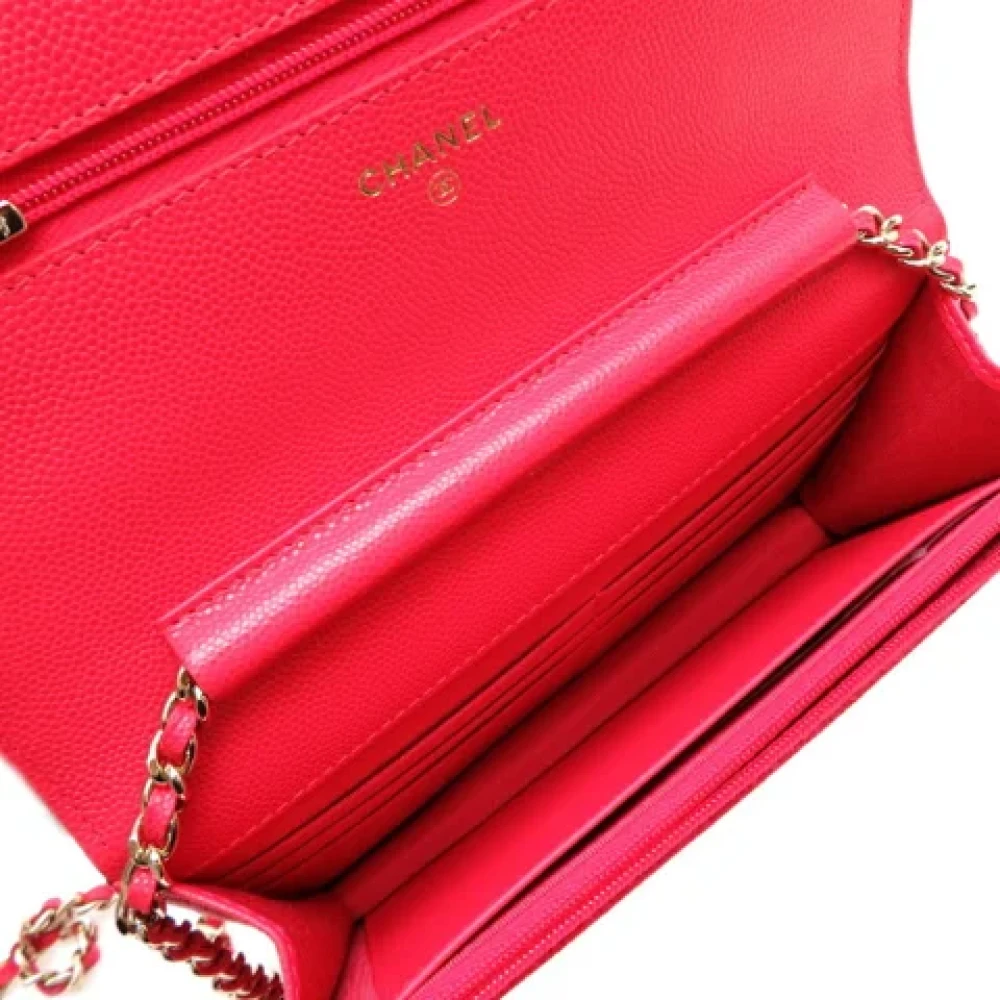 Chanel Vintage Pre-owned Leather chanel-bags Red Dames