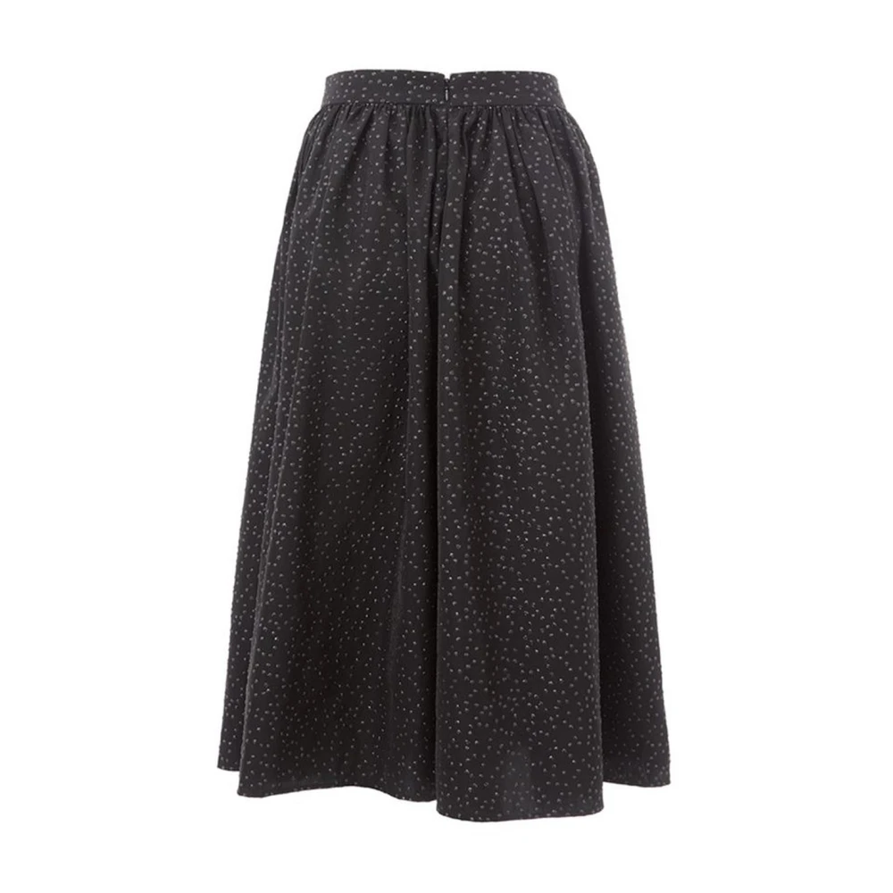 Lardini Zwarte Midi Rok voor Vrouwen Black Dames