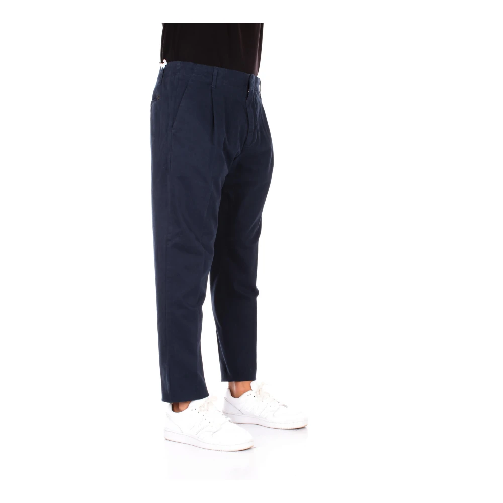 Dondup Blauwe Broek met Ritssluiting en Knoopsluiting Blue Heren