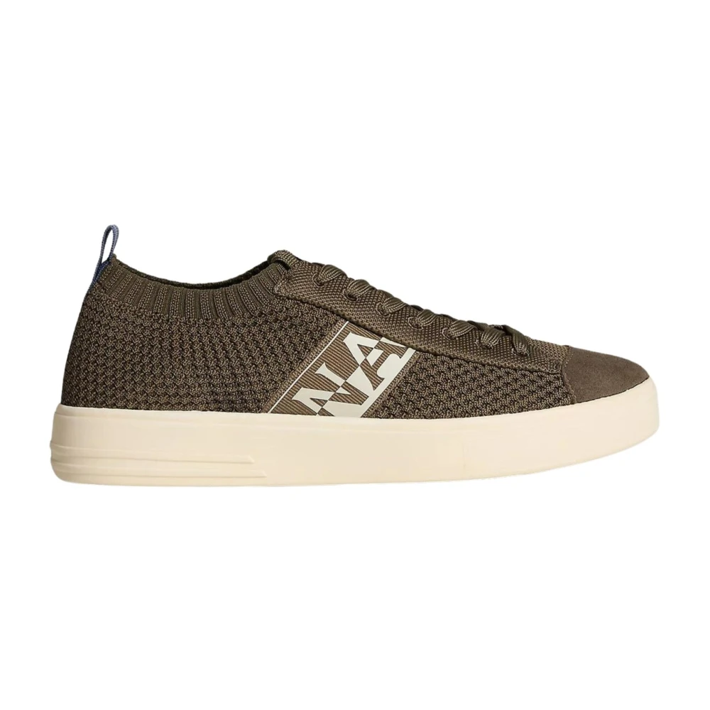 Napapijri Groene Gebreide Bark Sneakers Heren Schoenen