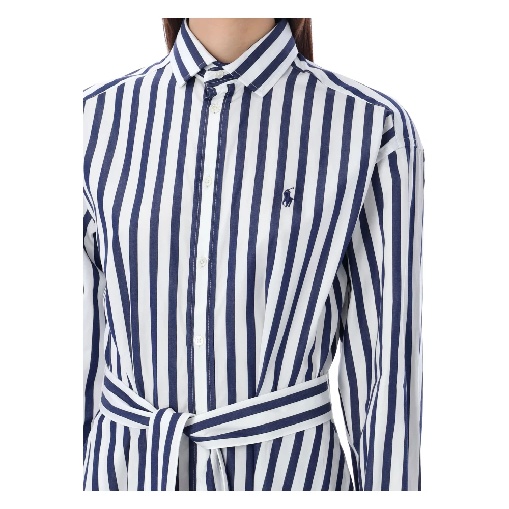 Polo Ralph Lauren Stijlvolle Overhemdjurk Blue Dames