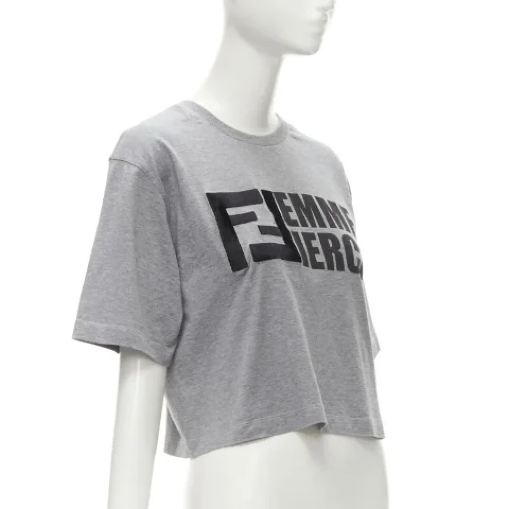 Fendi Vintage Pre-owned Cotton tops Gray Dames