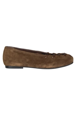 Bumi Suede Ballerina Allacciata