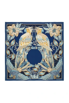 Parrots Print Silk Scarf
