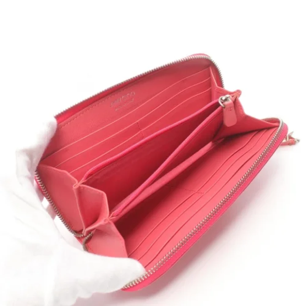 Jimmy Choo Pre-owned Leather wallets Pink Dames