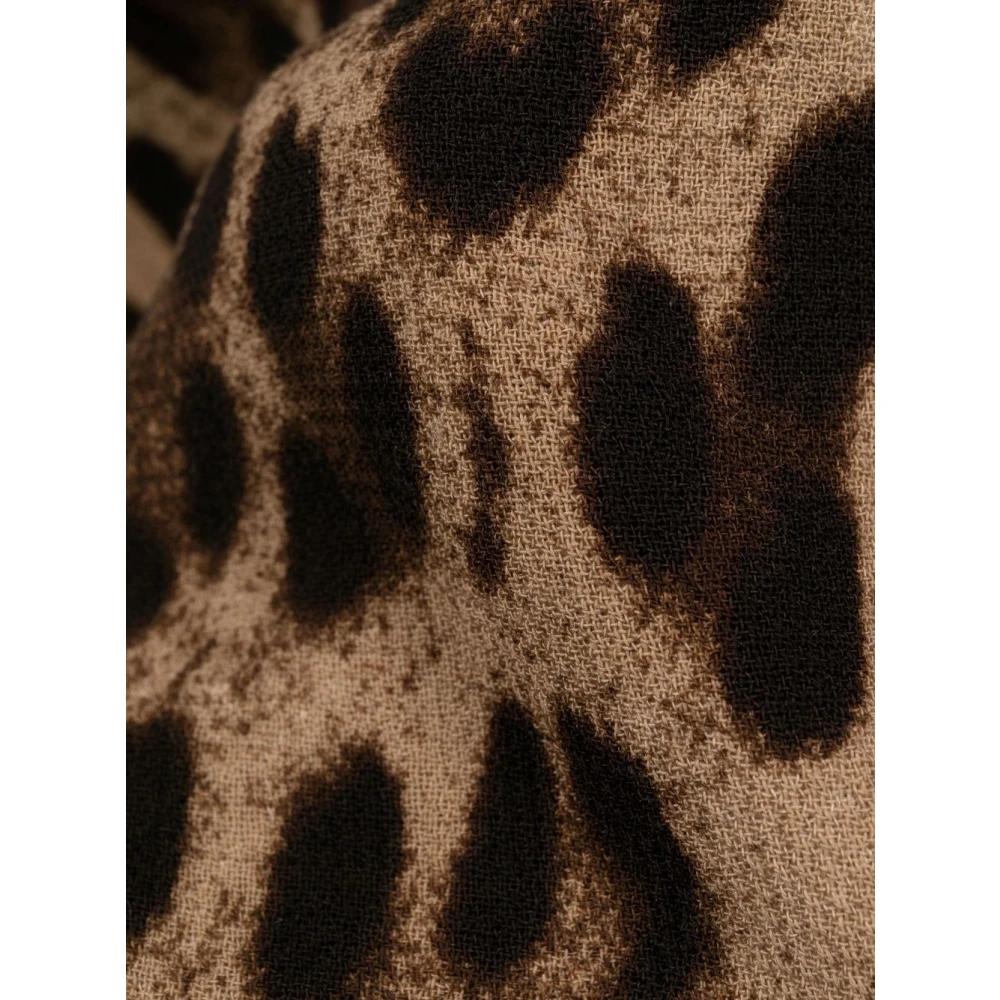 Dolce & Gabbana Luipaardprint midi-jurk in bruin Brown Dames