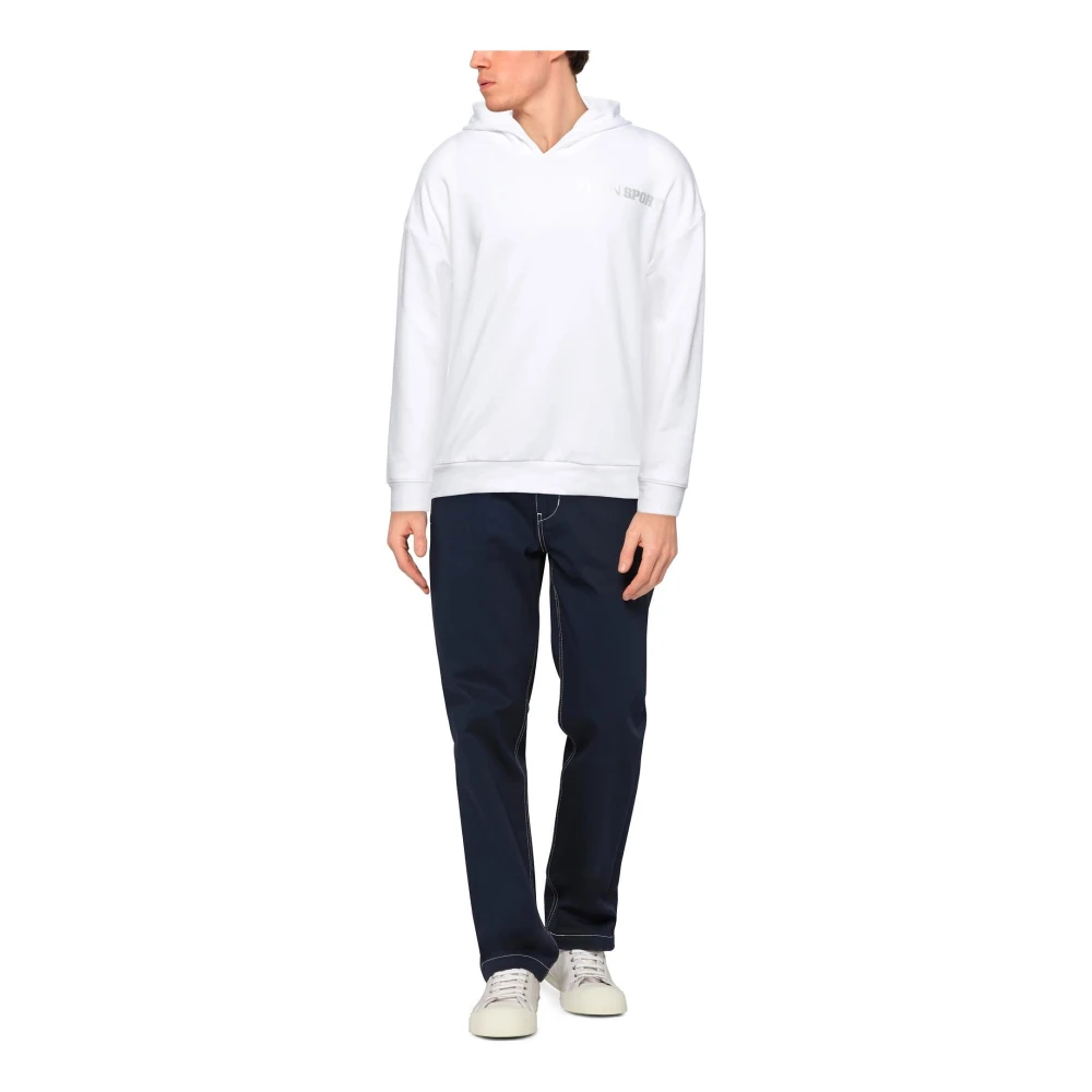 Plein Sport Sportieve Fleece Trui White Heren