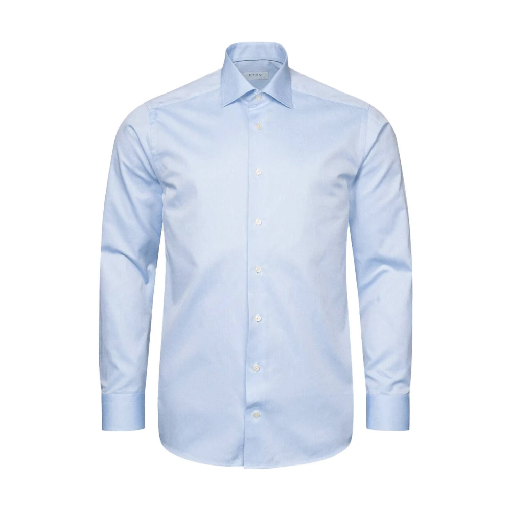 Eton Lange mouw overhemd Blue Heren