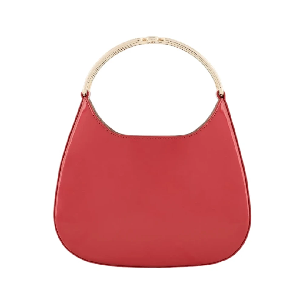 Emporio Armani Stijlvolle Leren Portemonnee Red Dames
