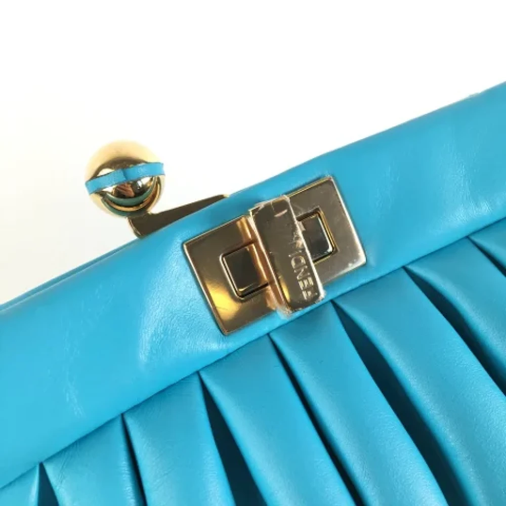 Fendi Vintage Pre-owned Leather fendi-bags Blue Dames