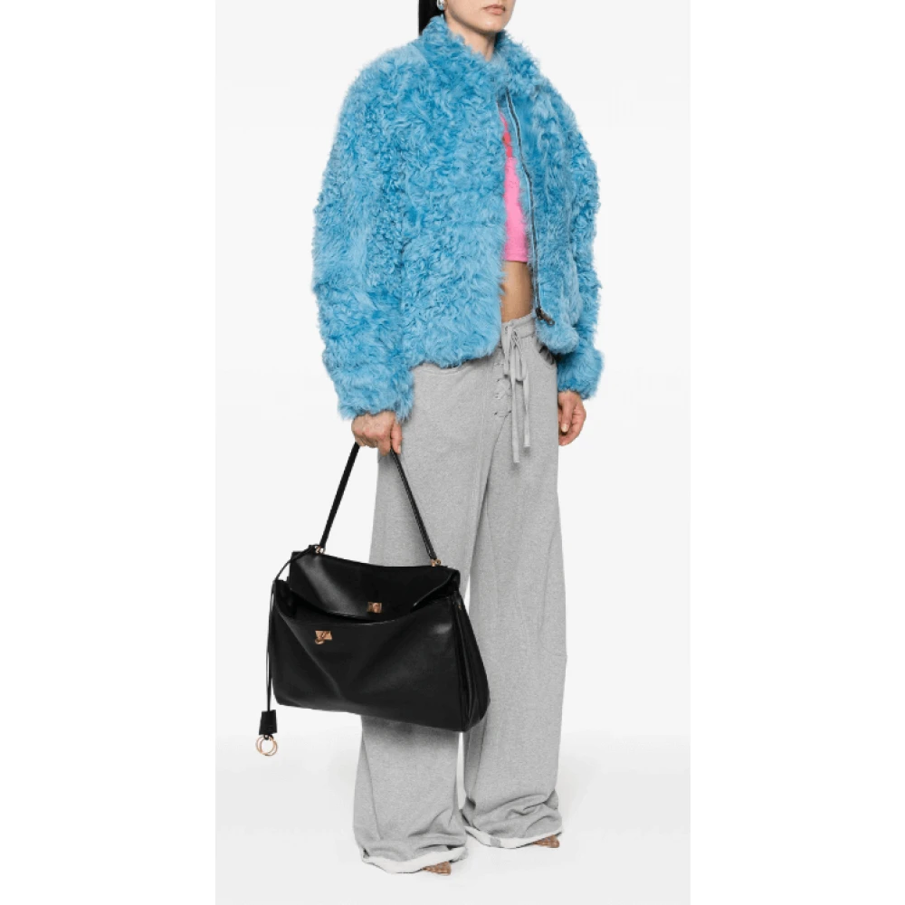 Balenciaga Zwarte leren tas met twist-lock Black Dames