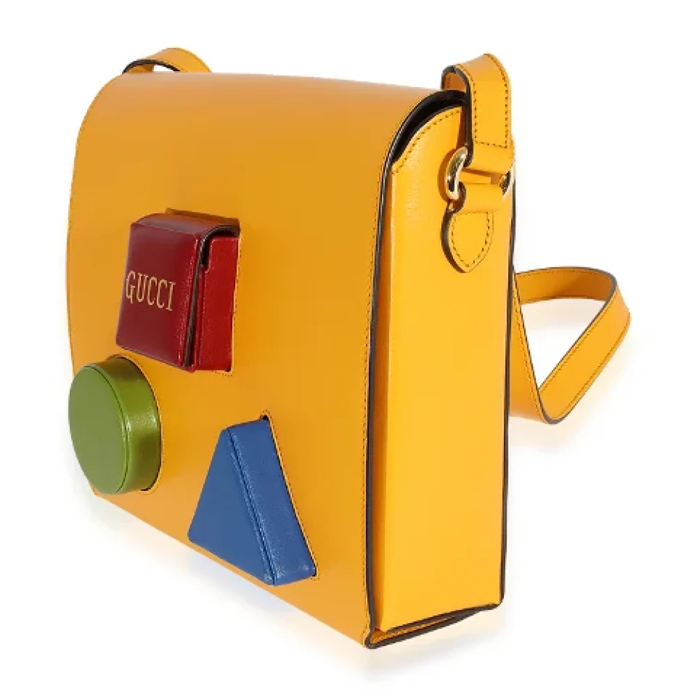 Gucci Vintage Pre-owned Leather crossbody-bags Yellow Dames
