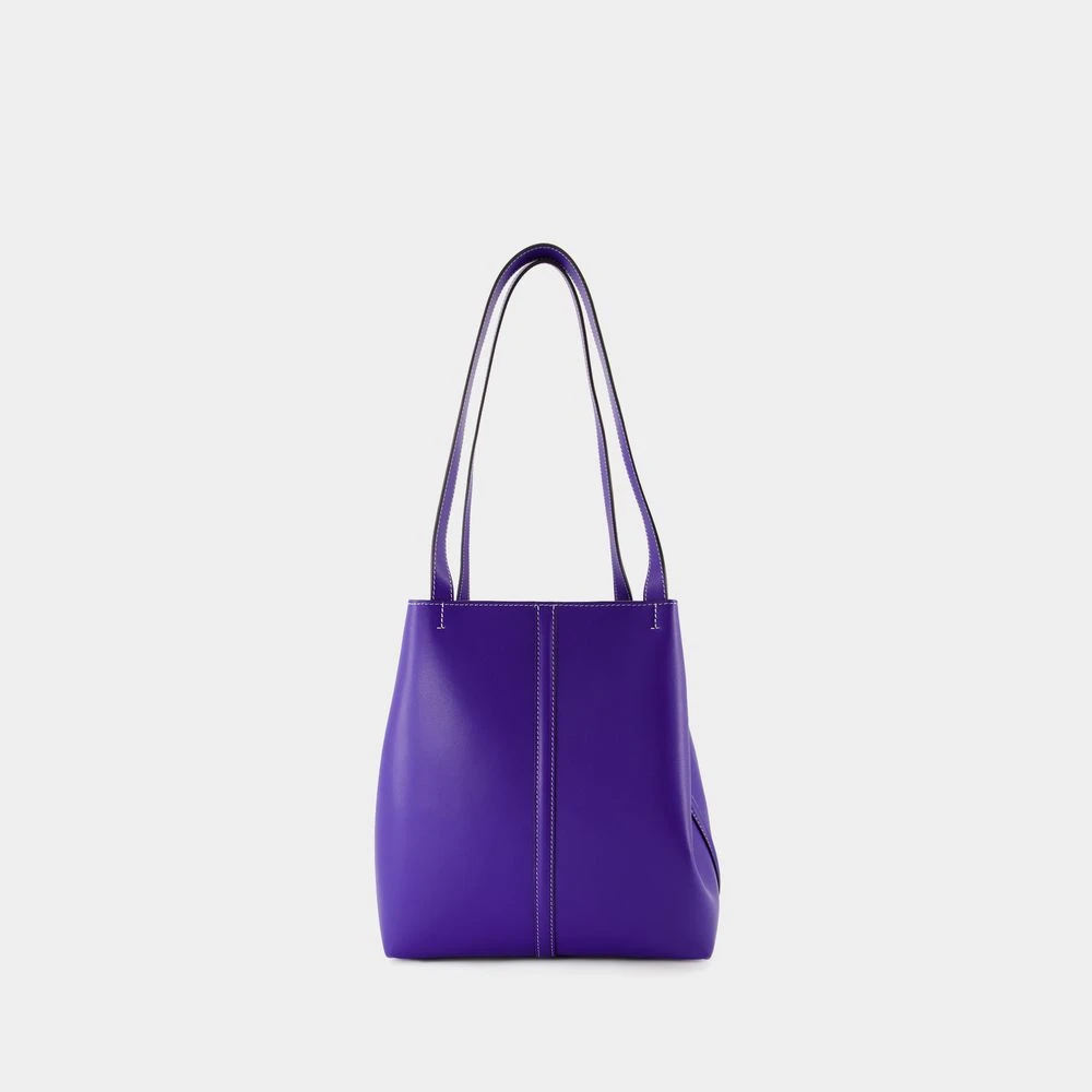 Vanessa Bruno Blauwe Leren Shopper Tas Blue Dames