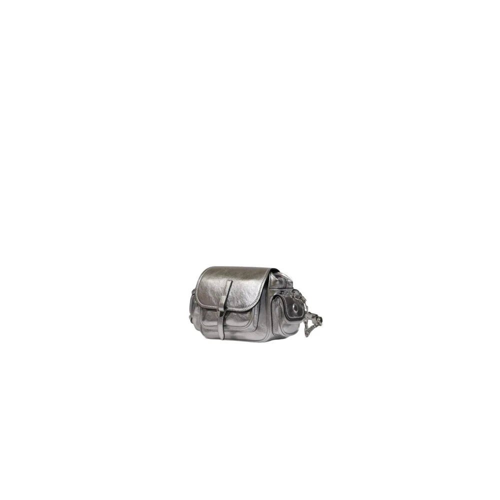 Coccinelle Zilveren leren handtas Dames tassencollectie Gray Dames