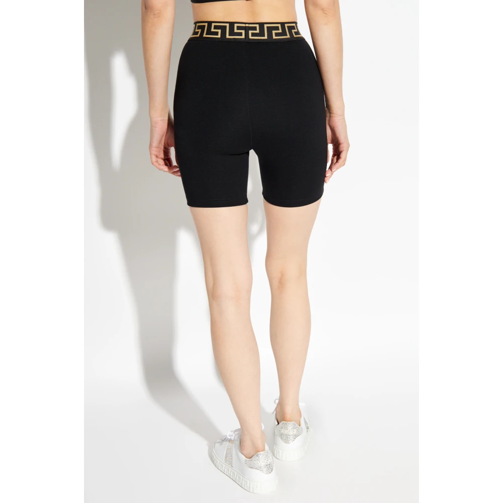 Versace Shorts met logo Black Dames