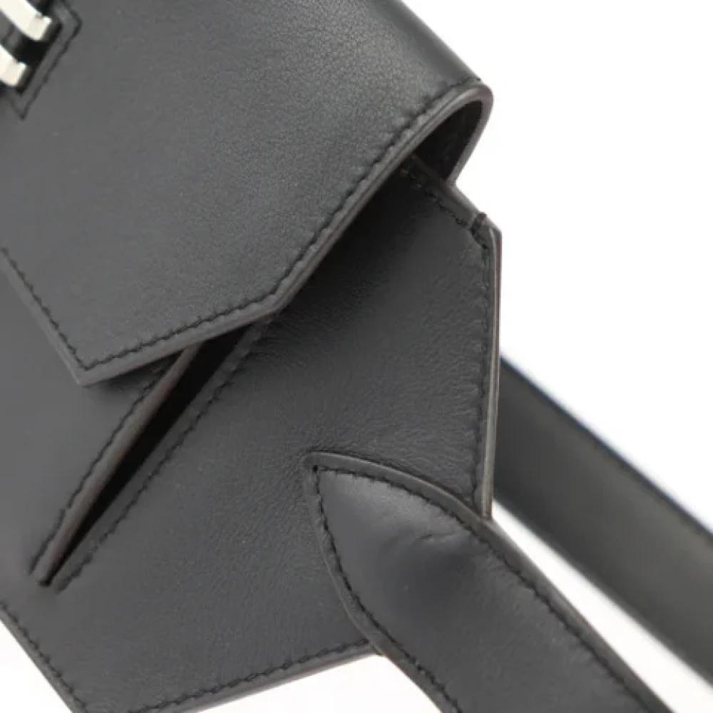 Hermès Vintage Pre-owned Leather crossbody-bags Black Dames