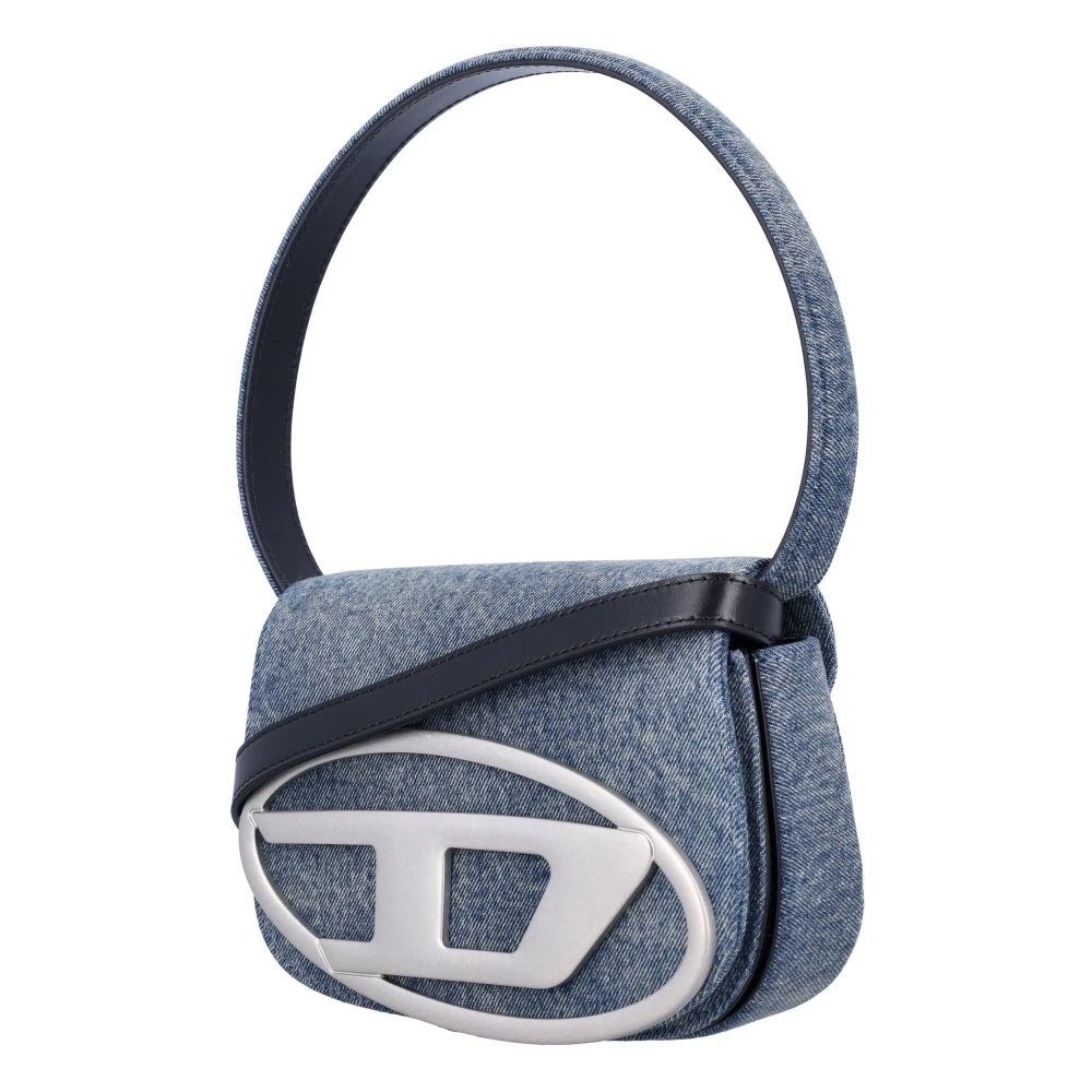 Diesel Denim Schoudertas Stijlvol Ontwerp Blue Dames