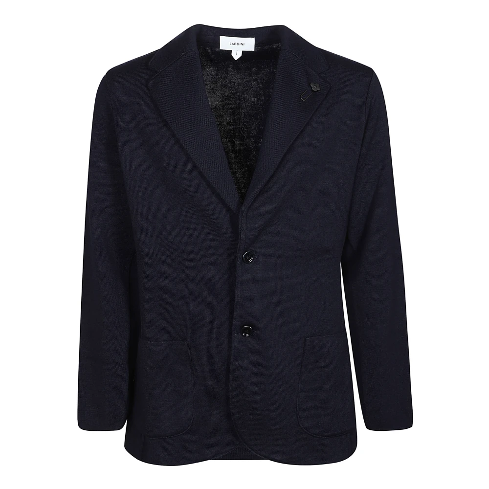 Lardini Stijlvolle Gebreide Jas Blue Heren