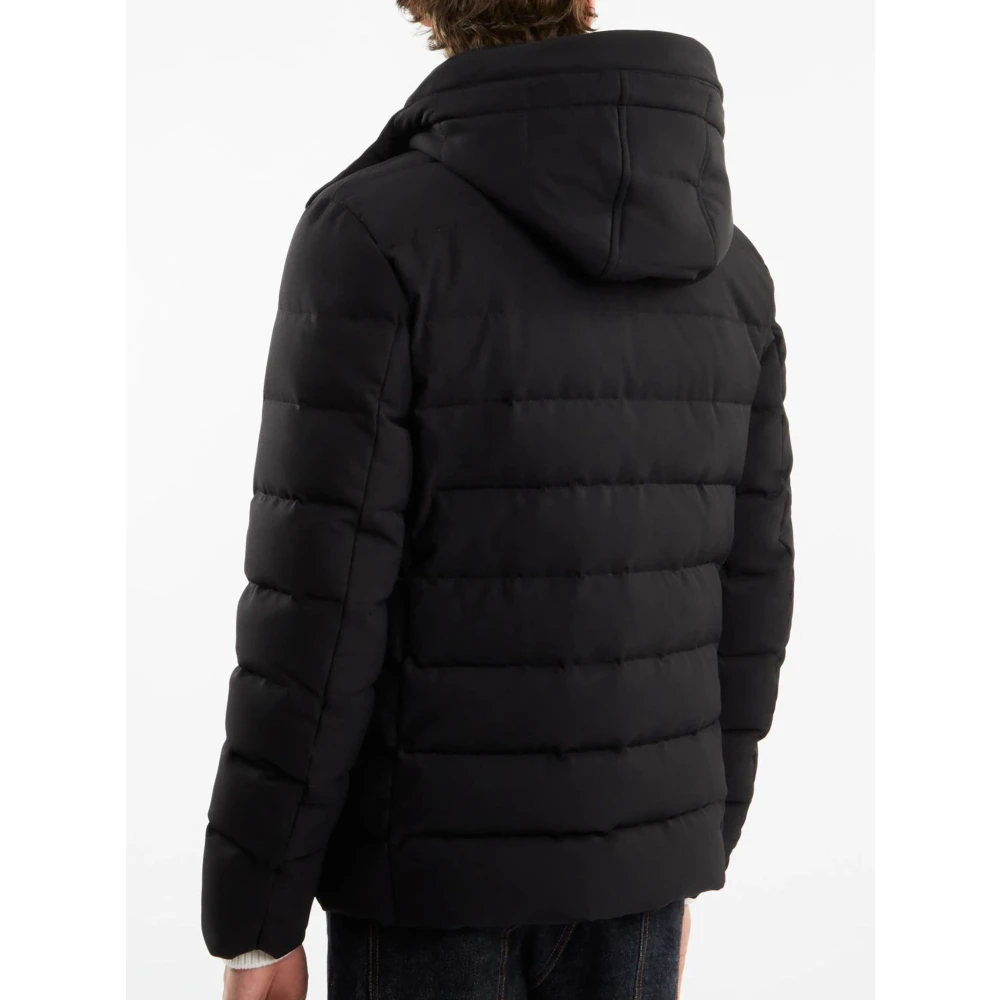 Fay Zwarte Donsjas met Afneembare Capuchon Black Heren