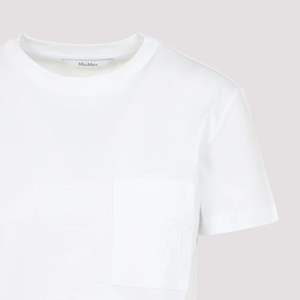 Max Mara Logo Zak T-shirt White Dames