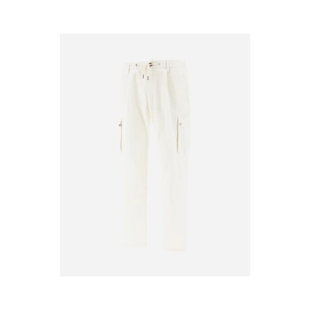 Herno Slim-fit Broek White Heren