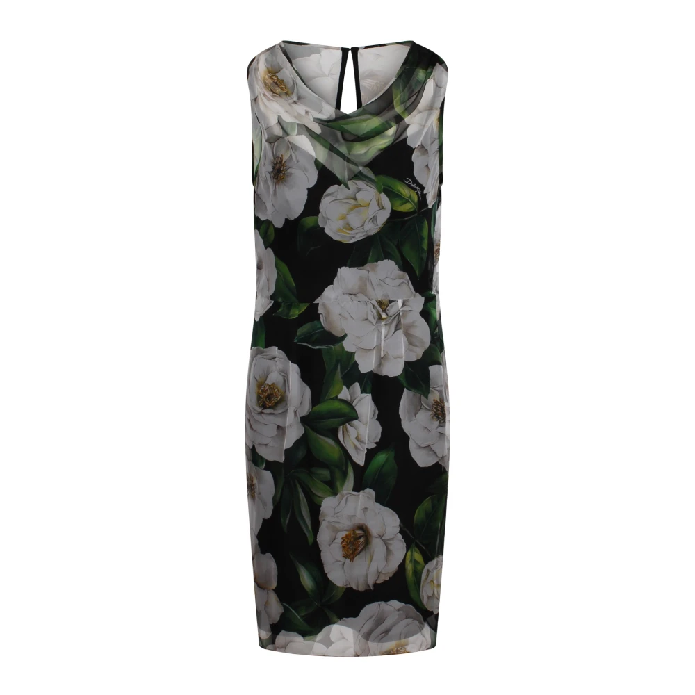 Dolce & Gabbana Bloemenprint Slip Jurk Gardenia Stijl Multicolor Dames