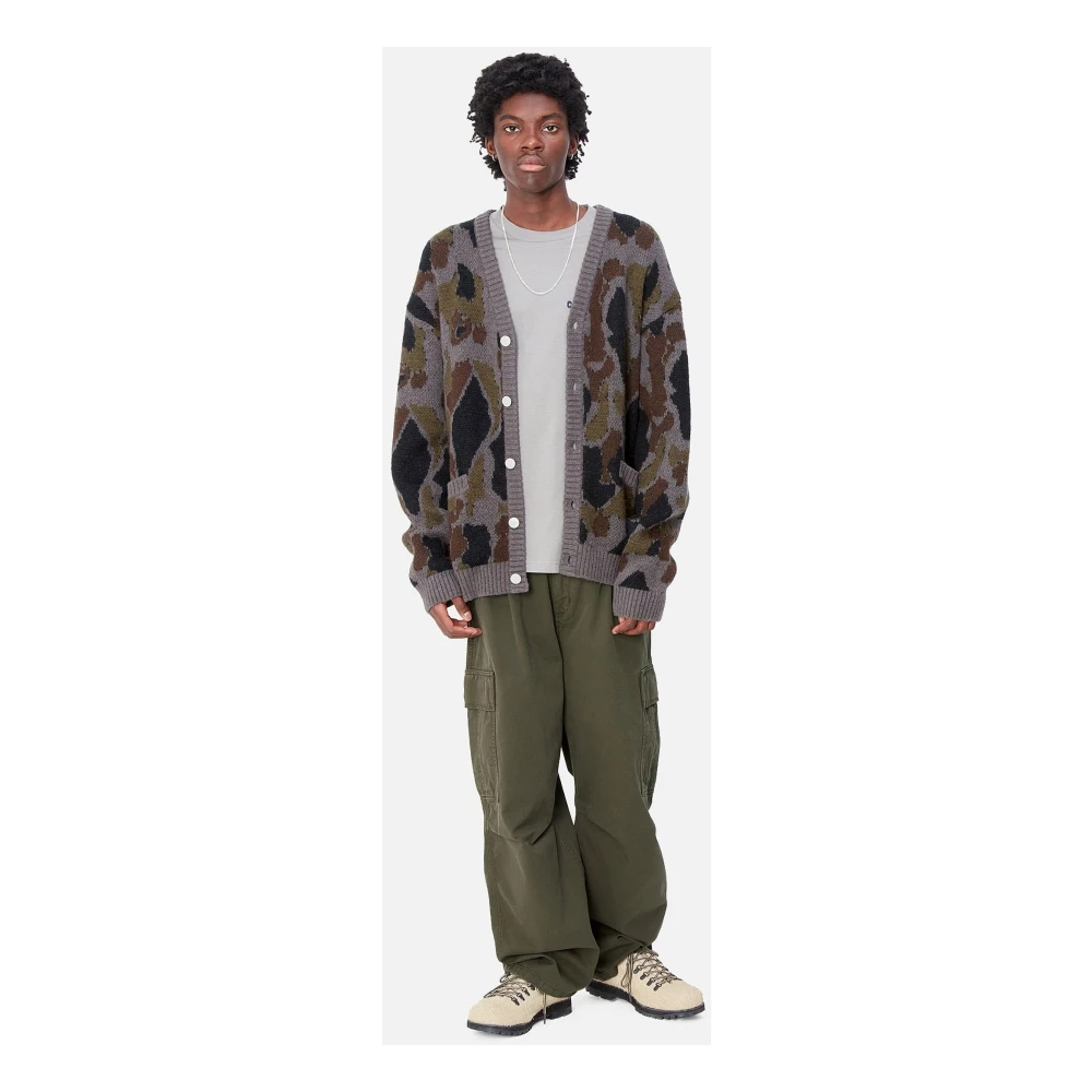 Carhartt WIP Cargo broek met relaxte pasvorm Green Heren