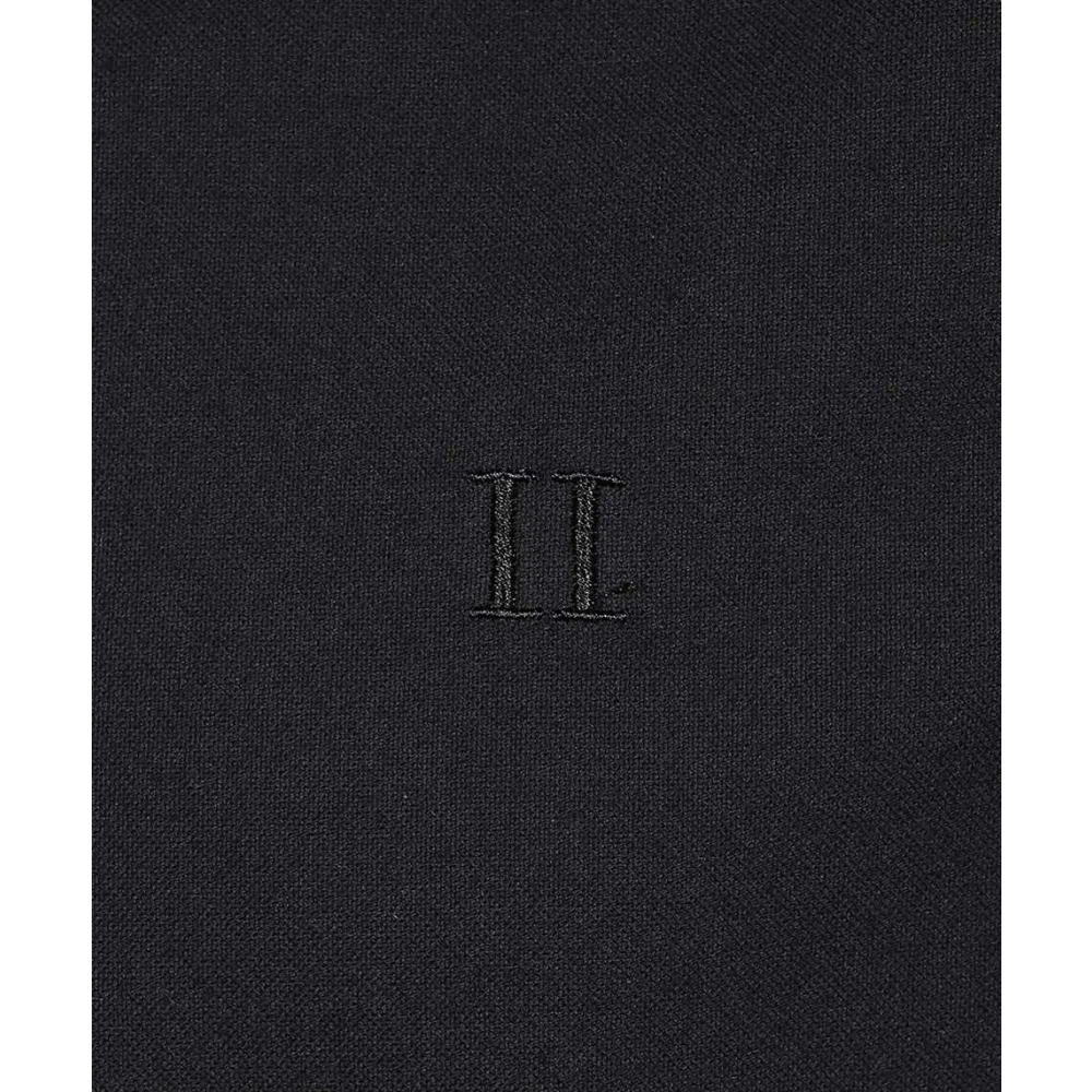 Les Deux Katoenen shirt met afgeronde zoom Black Heren