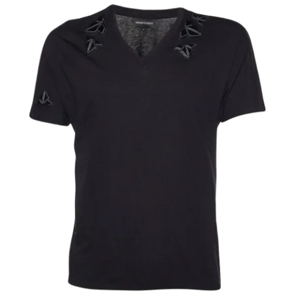 Armani Pre-owned Cotton tops Black Heren