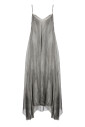 robe-grise-en-soie-a-col-en-v-pour-femmes