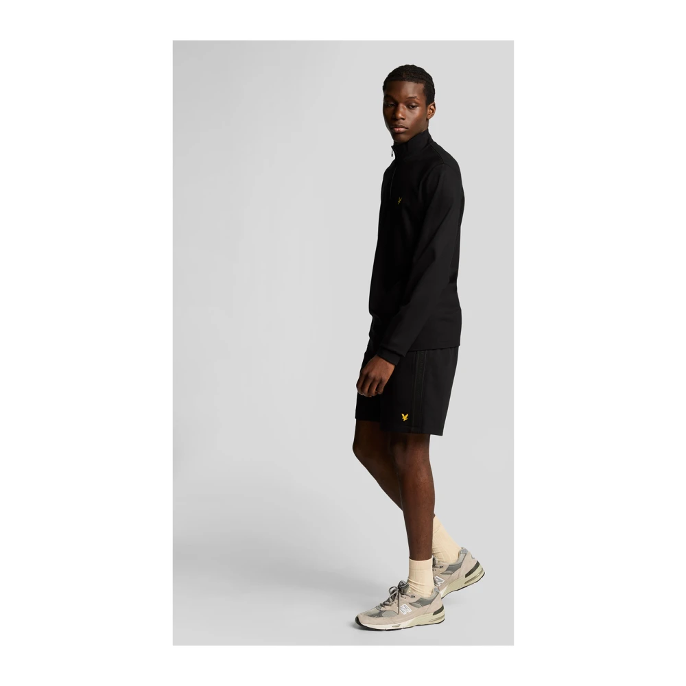 Lyle & Scott Mid Bottoms Tape Shorts Black Heren