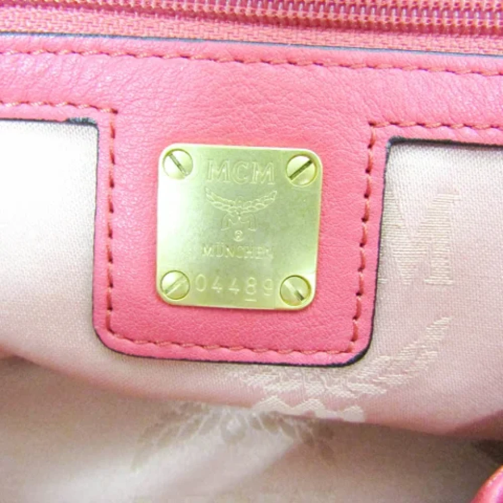 MCM Pre-owned Leather shoulder-bags Pink Dames