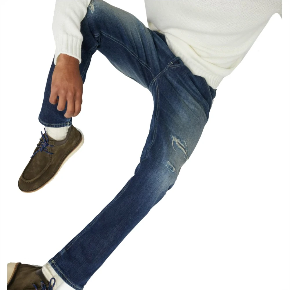 Dondup Slim Fit Blauwe Stretch Denim Jeans Blue Heren