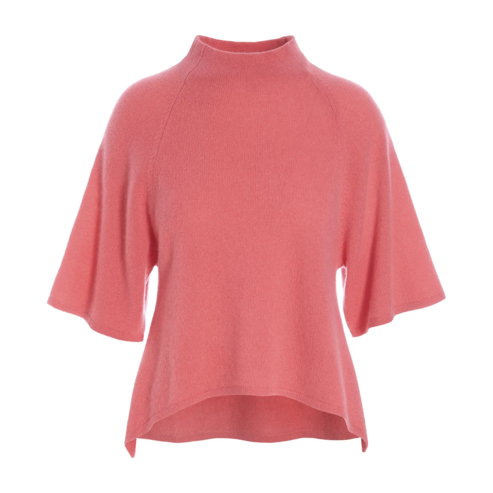 Bitte Kai Rand Cloud Cashmere Hoge Hals Blouse Cool Coral Red Dames