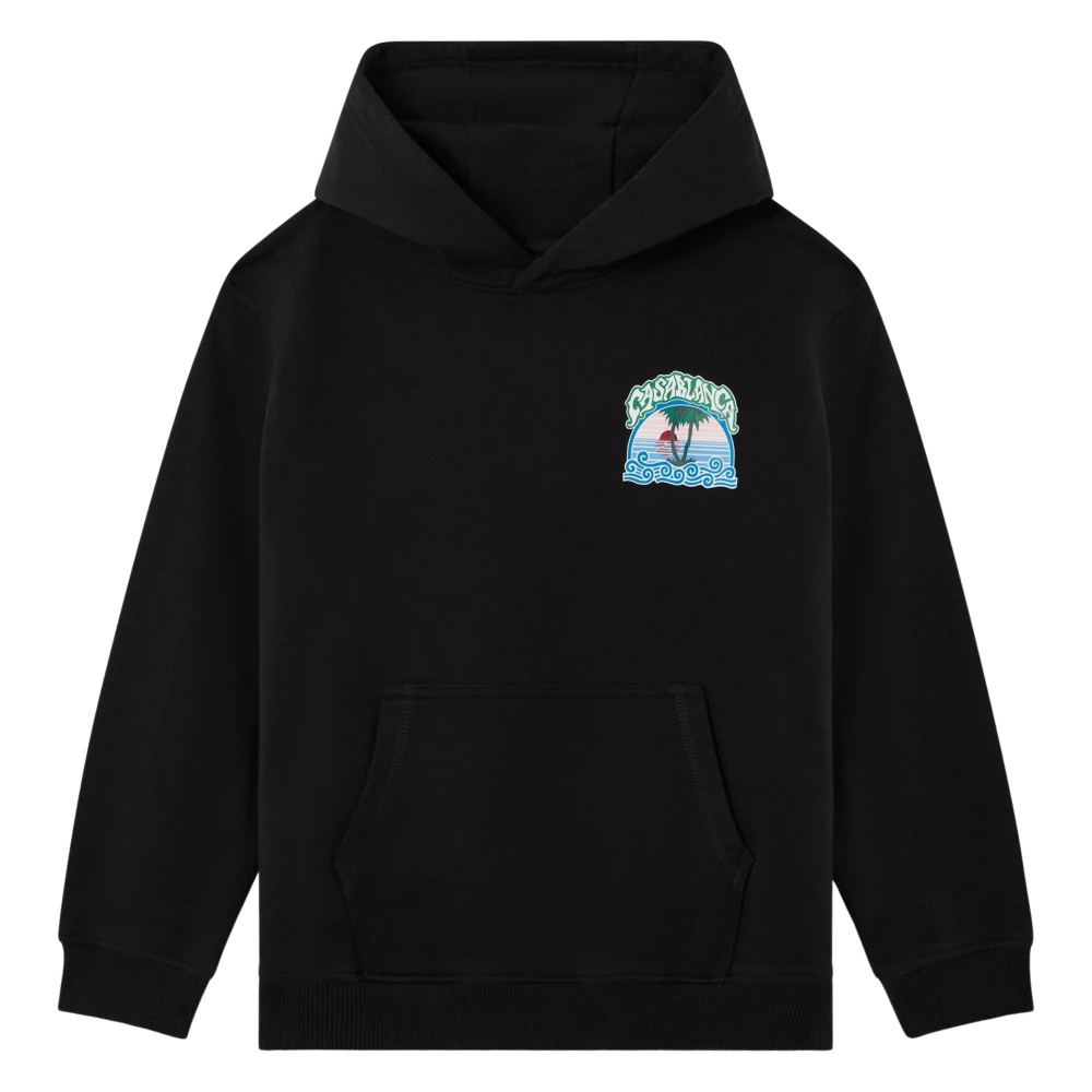 Casablanca Loopback Palm Tree Print Hoodie - Unisex - Kids Sweatshirts - Black - 11 Y - Kids
