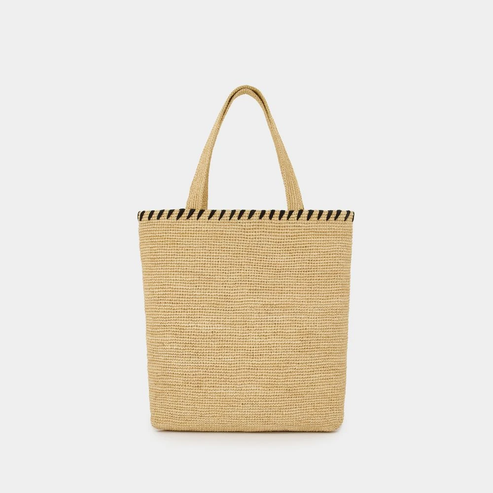 Lanvin Rotan Shopper Tas Neutrale Kleuren Beige Dames