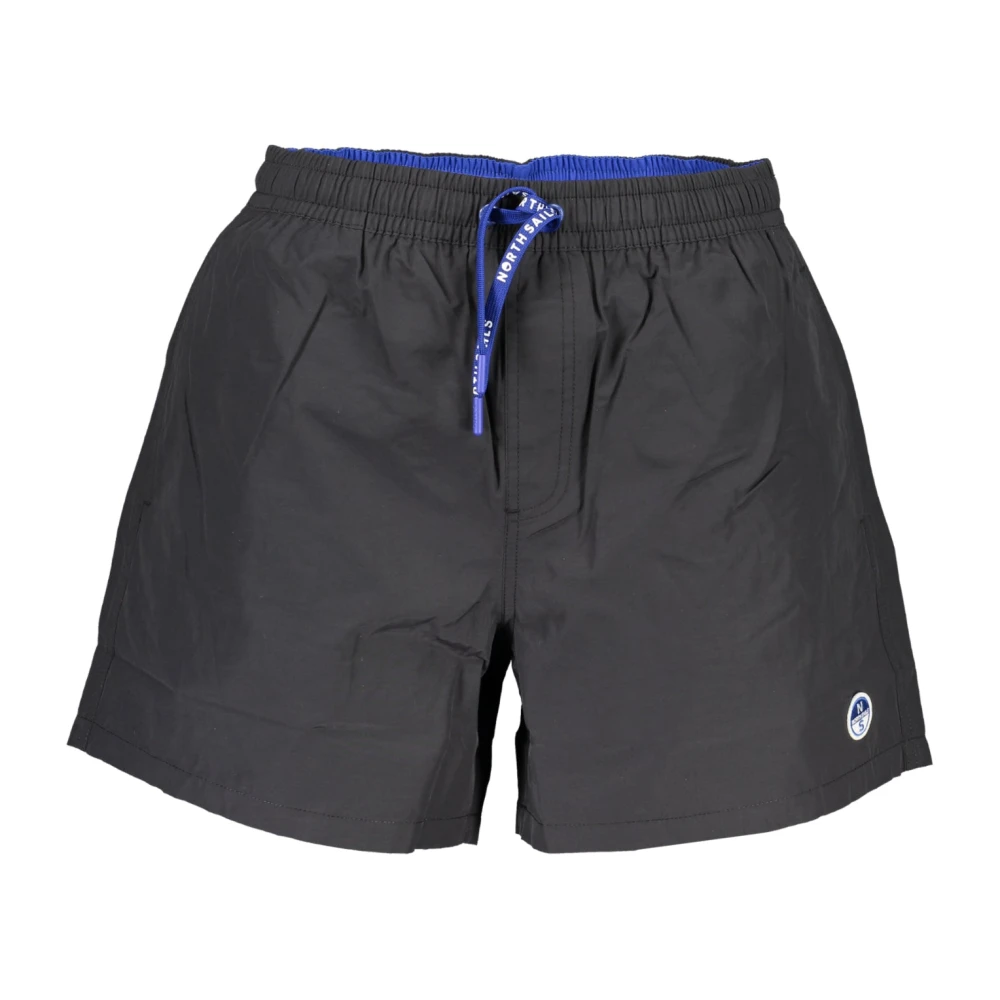 North Sails Zwarte heren zwembroek met boxershort stijl elastische tailleband en zakken Black Heren