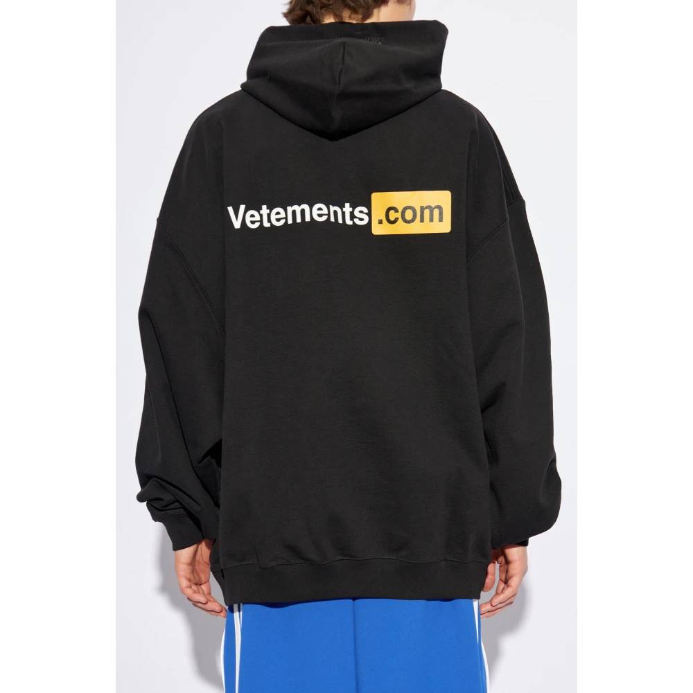 Vetements Gedrukte hoodie Black Heren