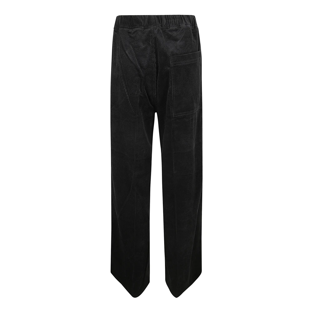 Sofie D'hoore Geribbelde Elastische Taillebroek met Zakken Black Dames