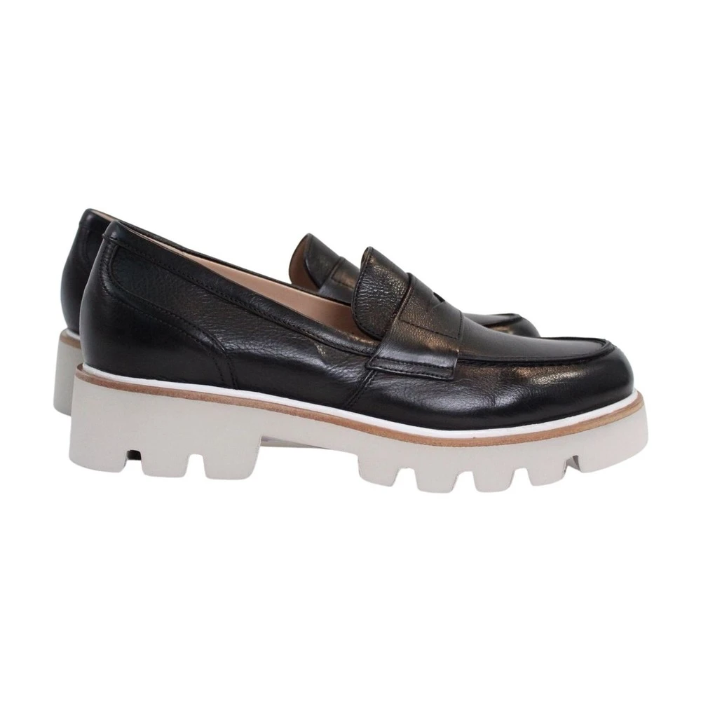 Sorte Skinn Loafers P6642-3 Sko