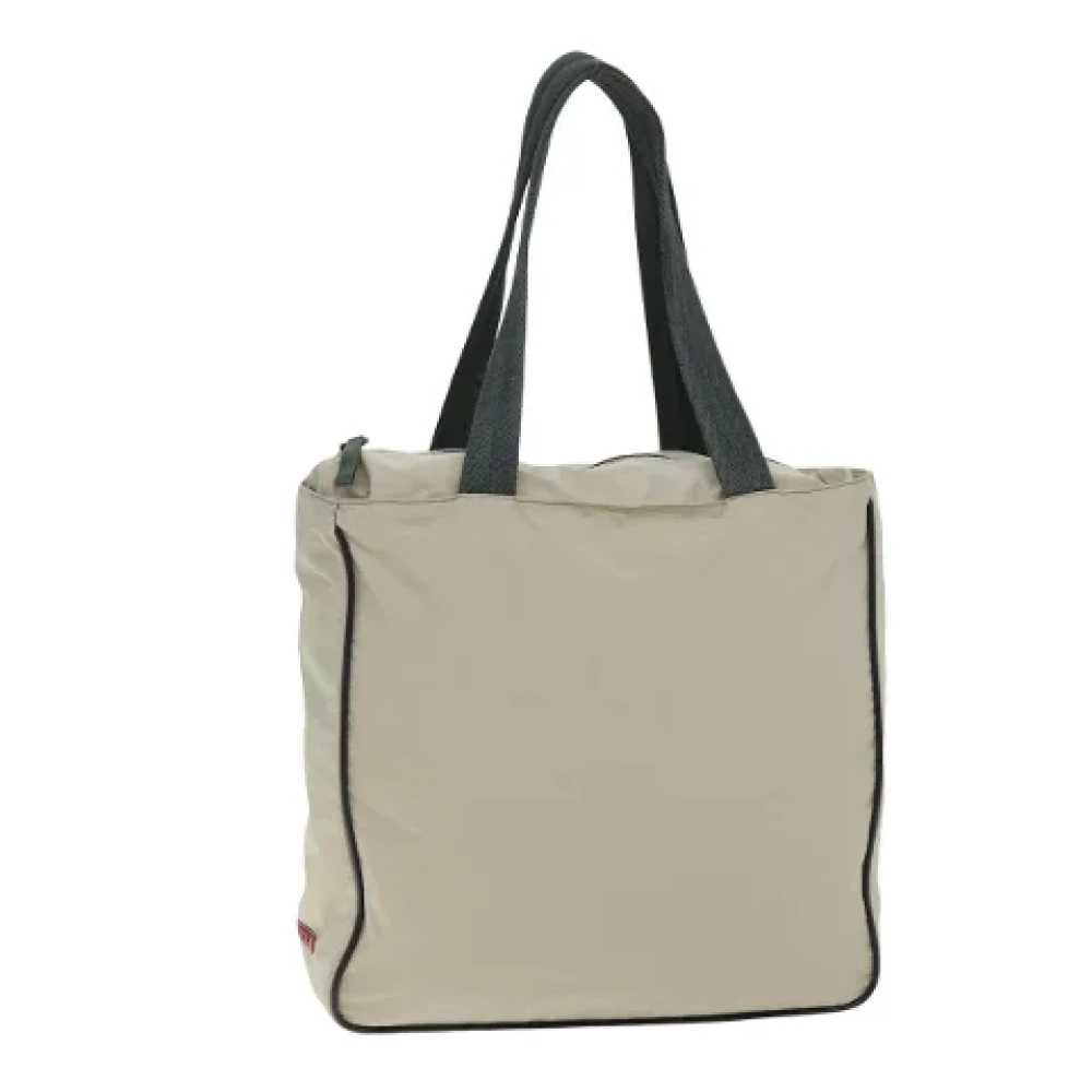 Prada Vintage Pre-owned Nylon totes Beige Dames