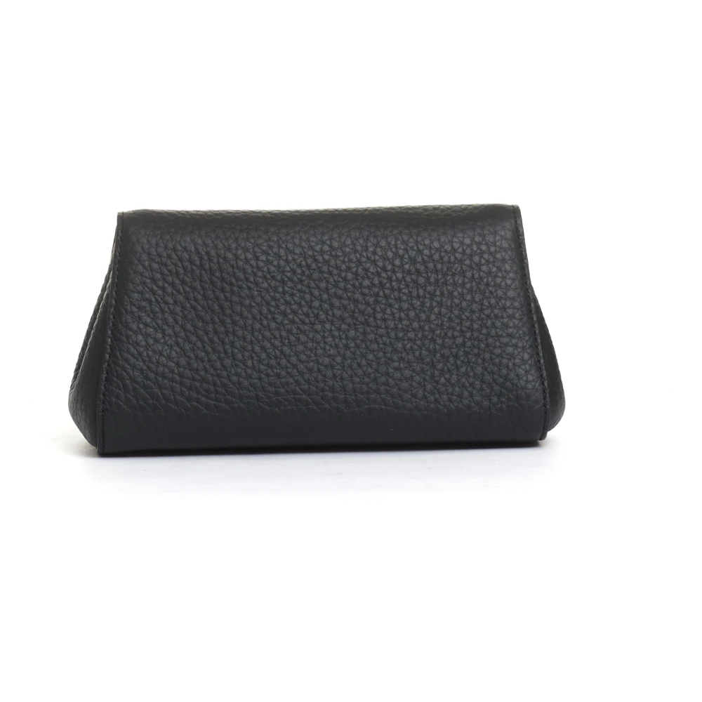 Orciani Zwarte Leren Crossbody Tas Black Dames