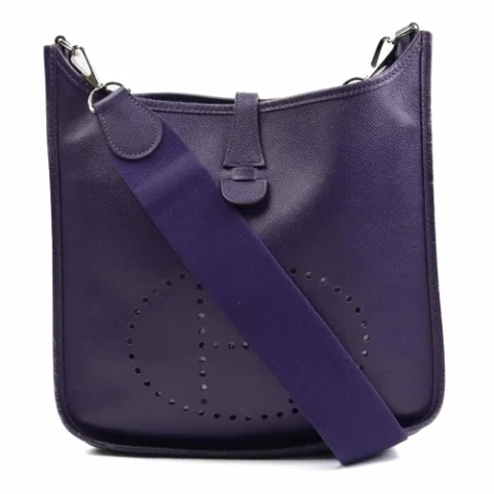 Hermès Vintage Pre-owned Leather shoulder-bags Purple Dames