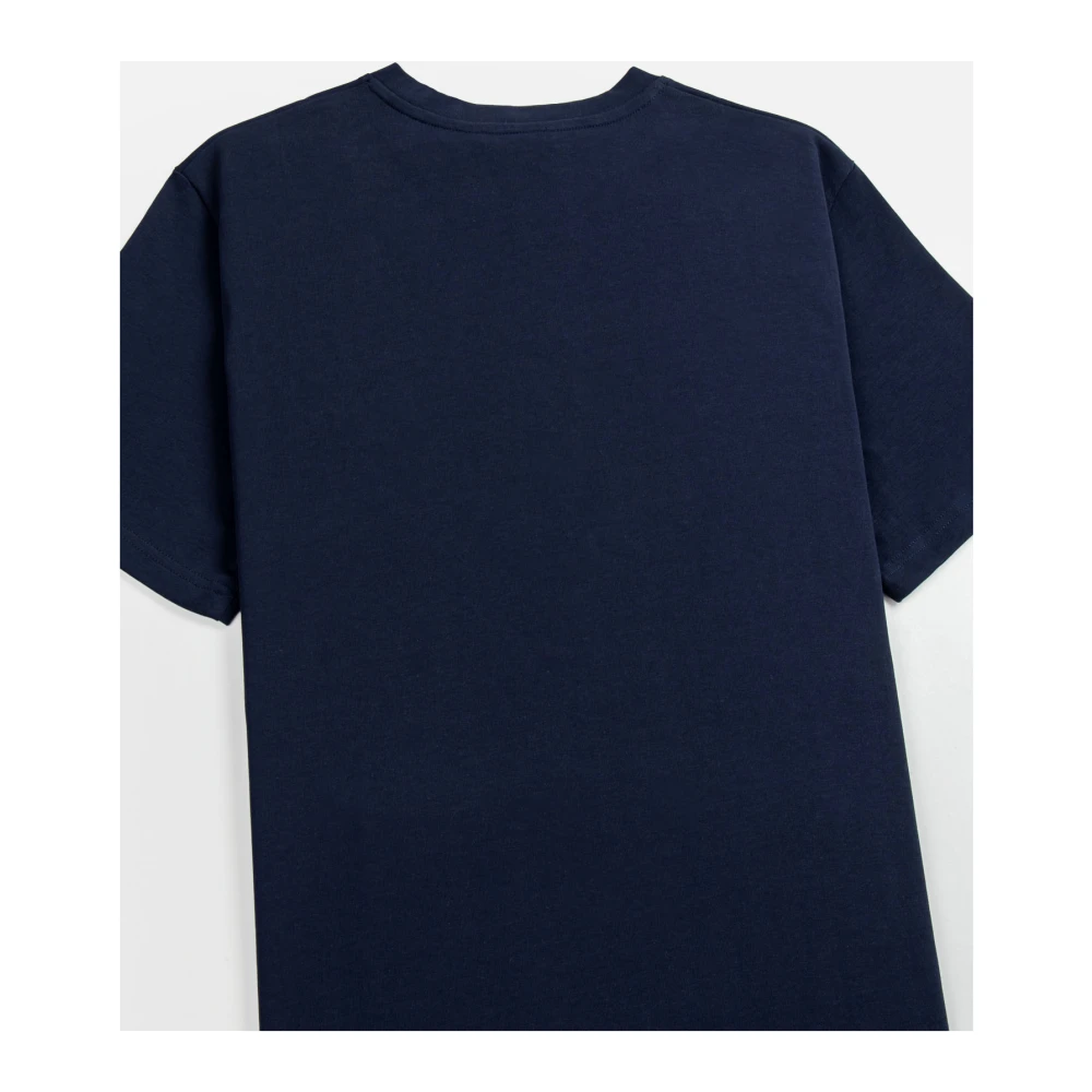 A.p.c. Geborduurd Navy Blue Logo Tee Blue Heren