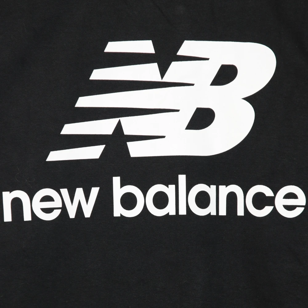 New Balance Lichte Crew Neck Essentials Stacked Logo Sweater Black Heren