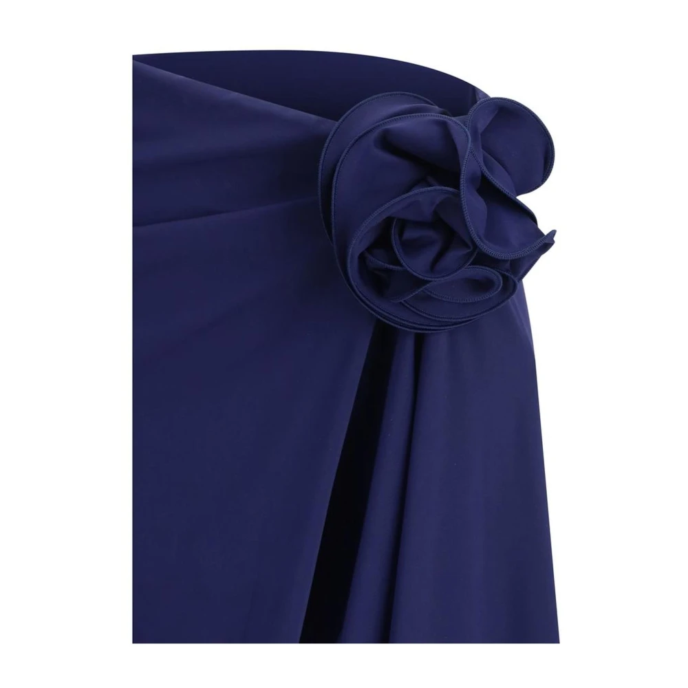 Magda Butrym Rozenapplicatie Asymmetrische Minirok Blue Dames