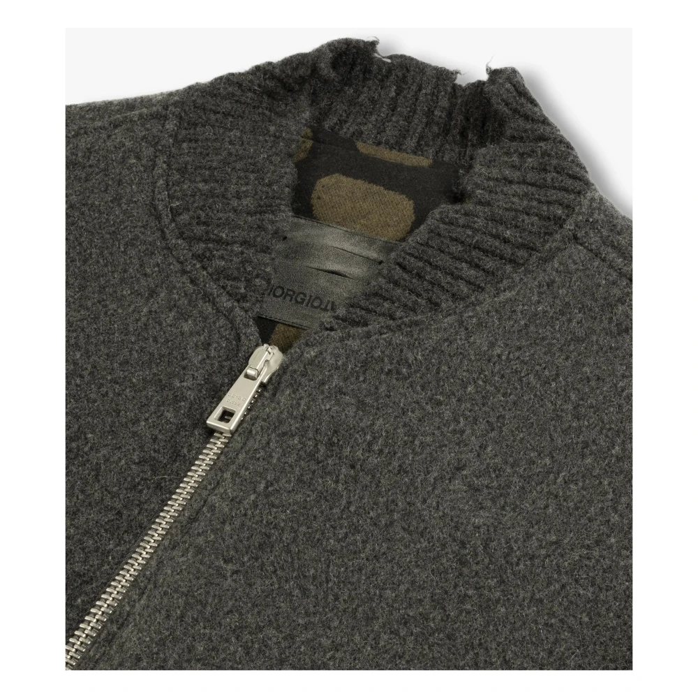 Giorgio Brato Verweerde Japanse Nylon Bomber Jas Gray Heren