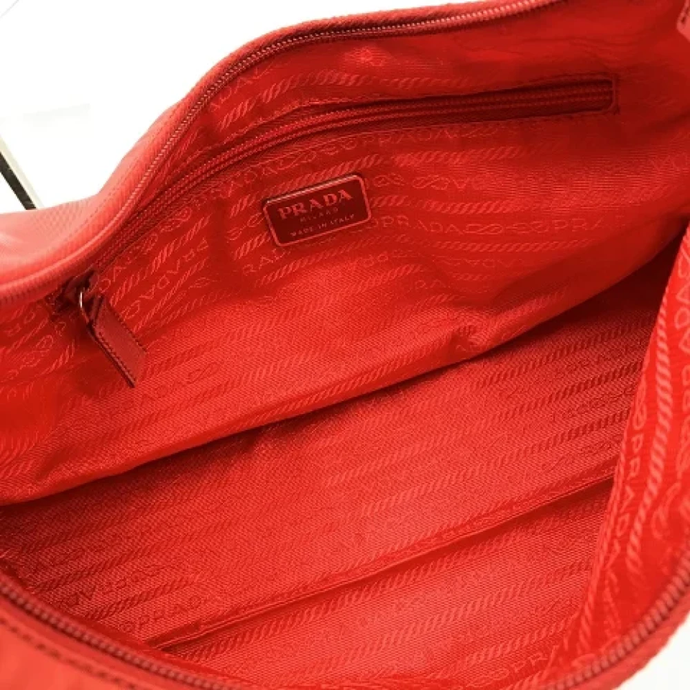 Prada Vintage Pre-owned Canvas prada-bags Red Dames