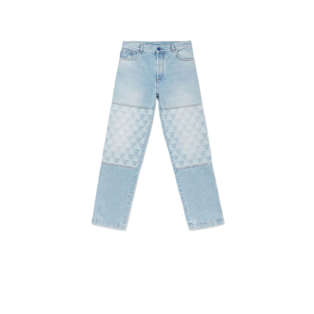 Marcelo Burlon Katoenen Broek Blue Heren