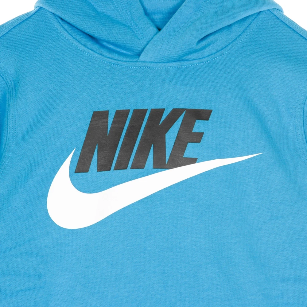 Nike Blauwe Laser Fleece Hoodie met Zakken Blue Heren